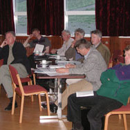 Hluti fundarmanna á deildarfundi í Vestur-Eyjafjarðardeild í Freyvangi í Eyjafjarðarsveit í gærkvöld…