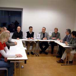 Fundur fulltrúa Háskólans á Akureyri og KEA með styrkþegum á Akureyri í dag.