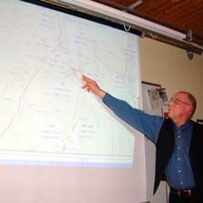 Birgir Guðmundsson, svæðisstjóri Vegagerðarinnar í Norðausturkjördæmi, flytur sína tölu á deildarfun…