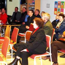 Hluti fundarmanna á deildarfundi KEA í Vestur-Eyjafjarðardeild.