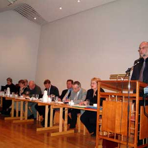 Valdimar Bragason, bæjarstjóri í Dalvíkurbyggð, var annar tveggja fundarstjóra á aðalfundinum í gærk…