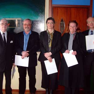 Fulltrúar fimm af sex þátttökuverkefnum sem KEA styrkir að þessu sinni. Á myndina vantar fulltrúa Ka…