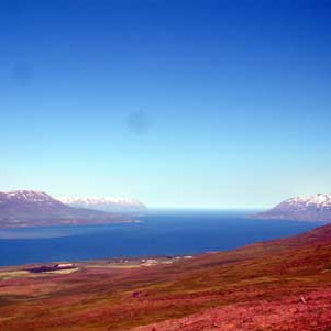 Horft norður Eyjafjörð af Vaðlaheiði.