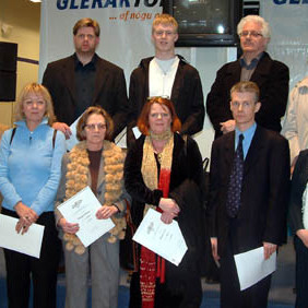 Fulltrúar þátttökuverkefna sem Menningar- og viðurkenningasjóður KEA styrkti að þessu sinni, ásamt s…