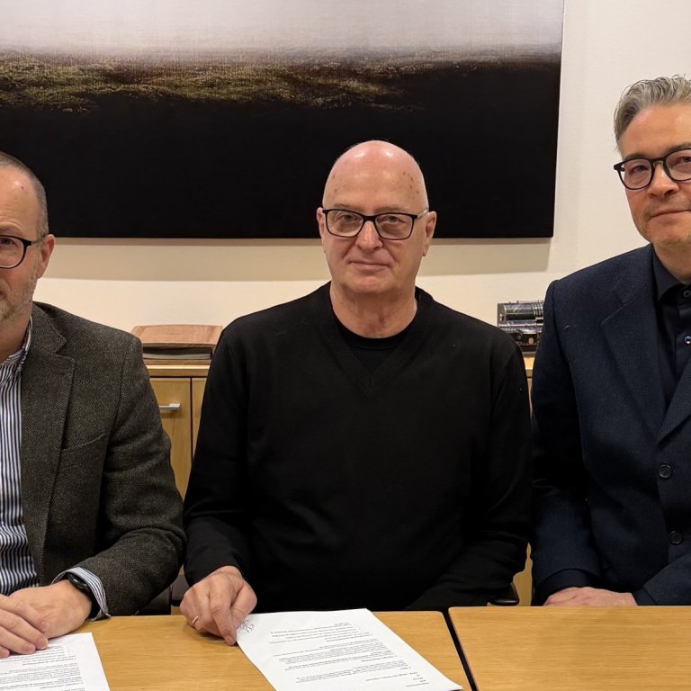 Halldór Jóhannsson KEA, Karl Erlendsson og Guðmundur Magnússon frá EBAK