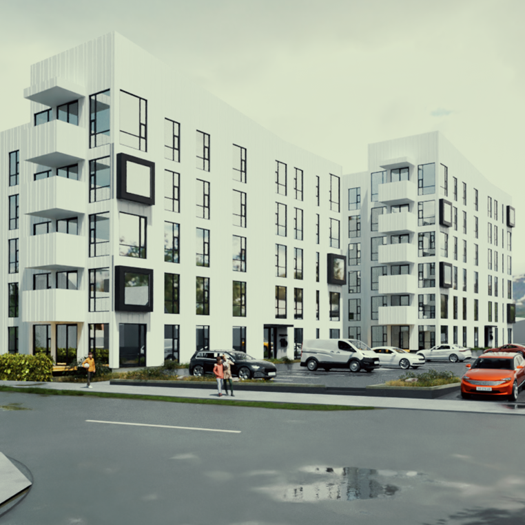 Ný hönnun bygginga við Viðjulund 1